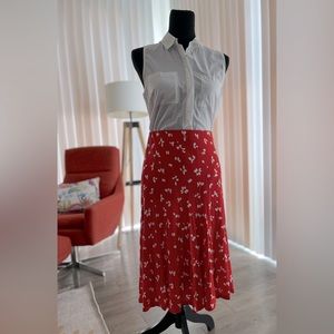 Boden Jersey Midi Flutter Skirt, US size 8R, UK size 12R